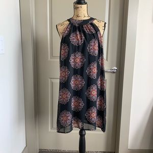 paisley shift dress